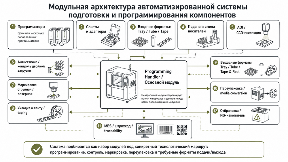 Схема модульной архитектуры автоматизированной системы