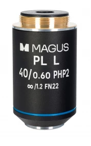 Объектив MAGUS 40HP 40х/0,60 Plan L фазовый PHP2 ∞/1,2 WD 3,5 мм фото
